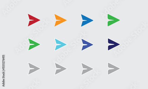 Send Icons paper plane symbols Design.