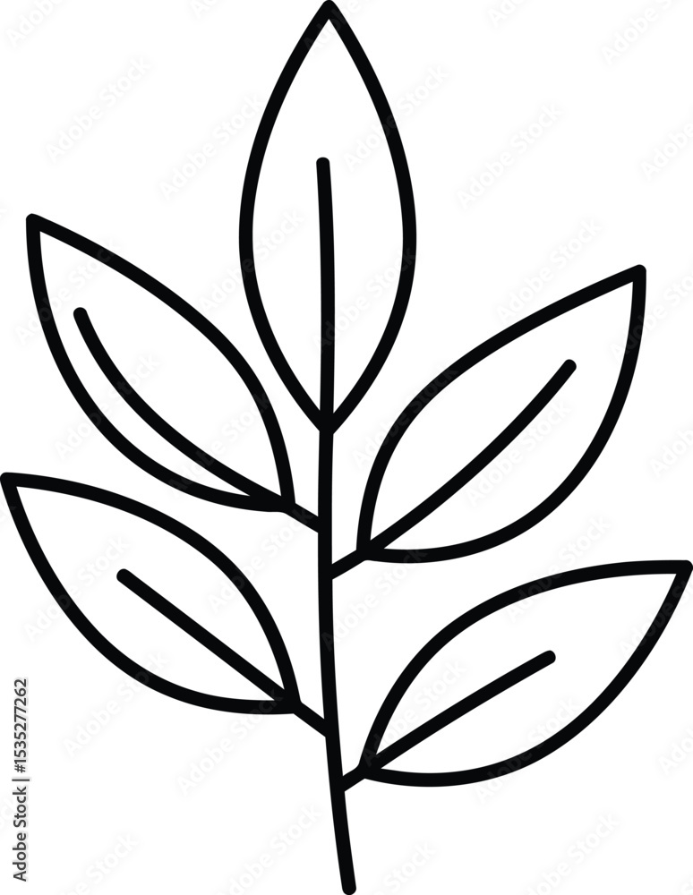 Simple Exotic Plant Leaf Outline - AI Generative
Simple Exotic Plant Leaf Outline - AI Generative