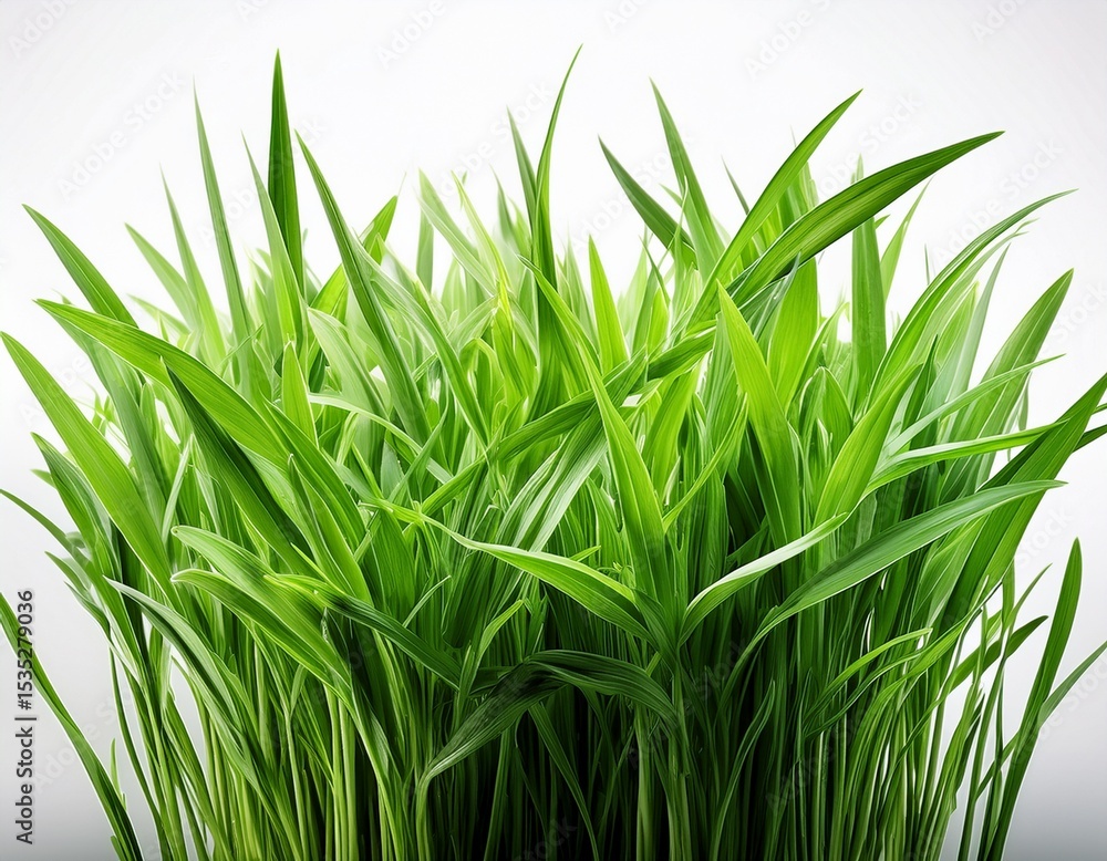 Naklejka premium fresh green grass isolated against a white background