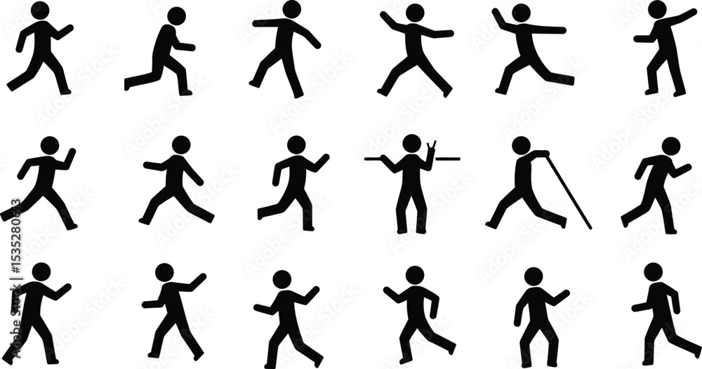 Black Stick Figure Diverse Actions Set - AI Generative
Black Stick Figure Diverse Actions Set - AI Generative