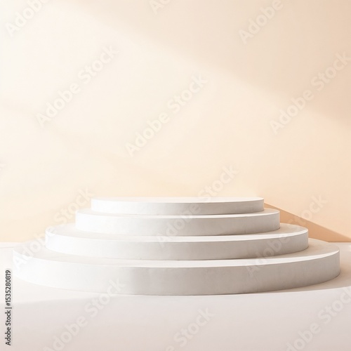 Wallpaper Mural Podium built into a snowy hill with pine trees in the background, soft winter lighting (40) Torontodigital.ca