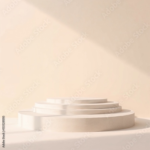 Wallpaper Mural Podium built into a snowy hill with pine trees in the background, soft winter lighting (40) Torontodigital.ca