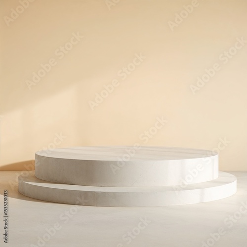 Wallpaper Mural Podium built into a snowy hill with pine trees in the background, soft winter lighting (40) Torontodigital.ca