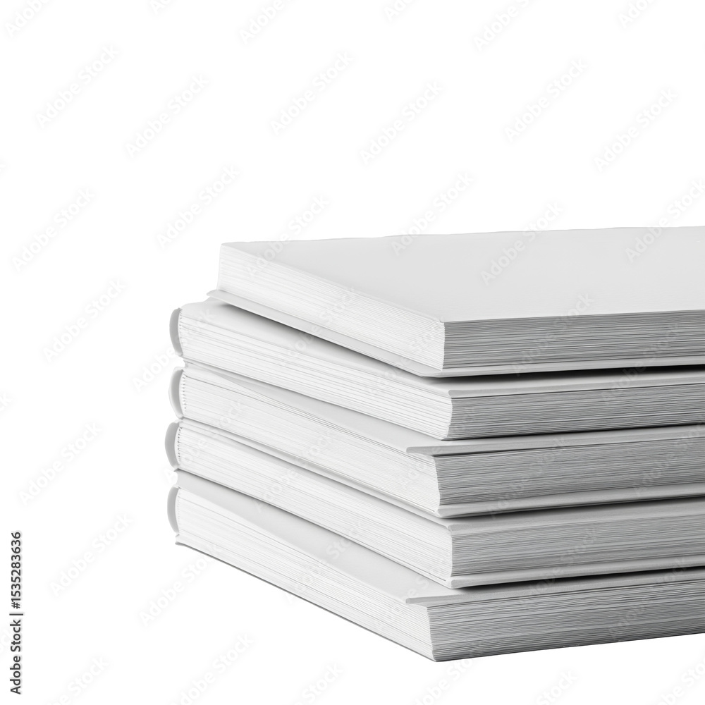 stack of clean white office paper, concept office paper or office work, routine paperwork, isolate on transparent white background stack of clean white office paper, concept office paper or office work, routine paperwork, isolate on transparent white background