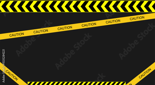 abstract construction background vector illustration with police lines landscape shape. background design