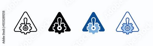 Risk Assessment icon sheet multiple style collection isolated vector
