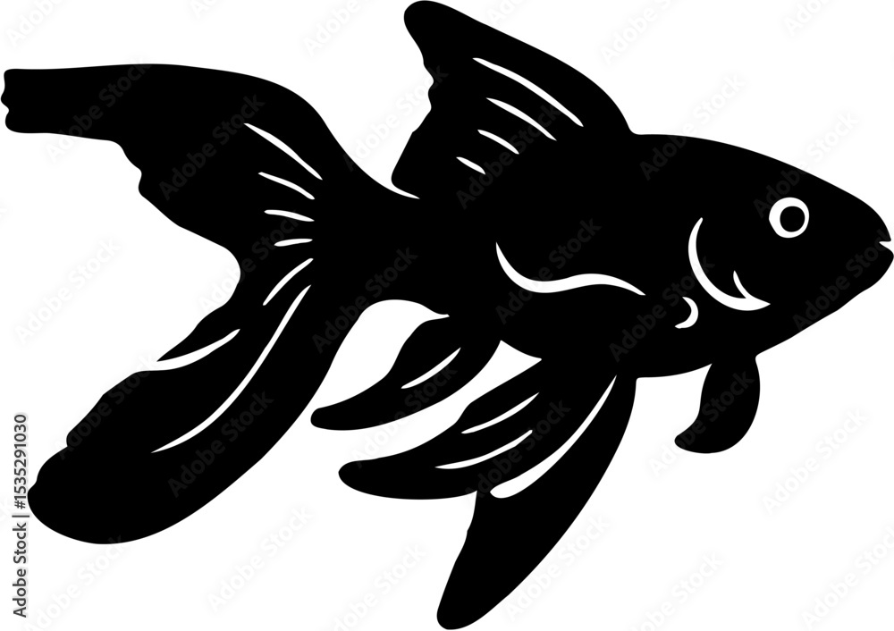 Obraz premium koi fish vector illustration isolated on white