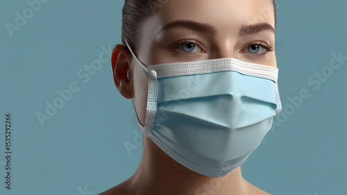 Wallpaper Mural High-quality 3D render of various colorful virus particles floating on a light blue background.  Torontodigital.ca