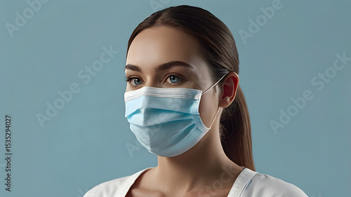 Wallpaper Mural High-quality 3D render of various colorful virus particles floating on a light blue background.  Torontodigital.ca