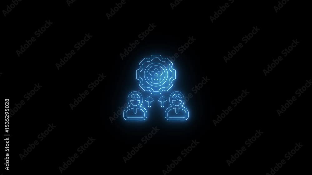 Team Performance Icon HD Video black background Team Performance Icon HD Video black background