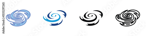 Hurricane Icons Set Vector Multiple Style Collection