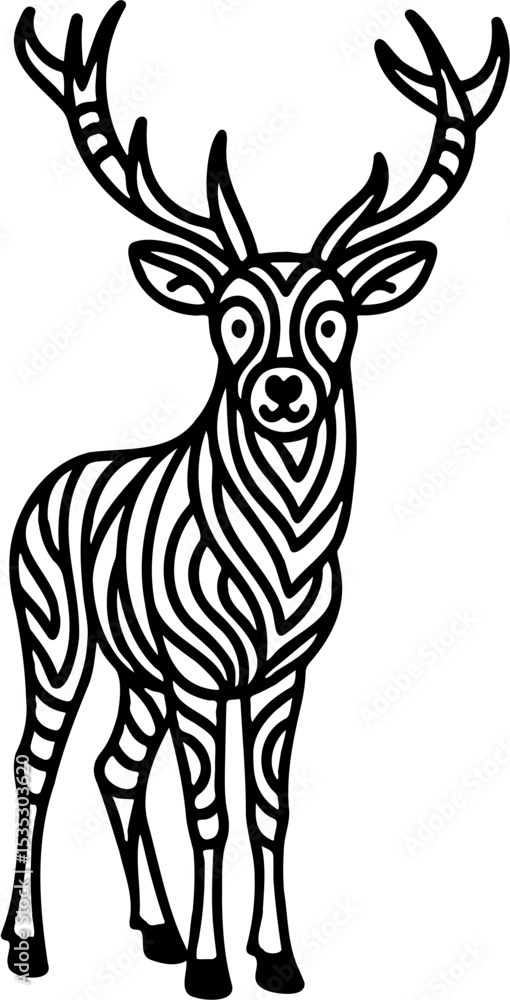 Fototapeta premium deer vector illustration, isolated on white