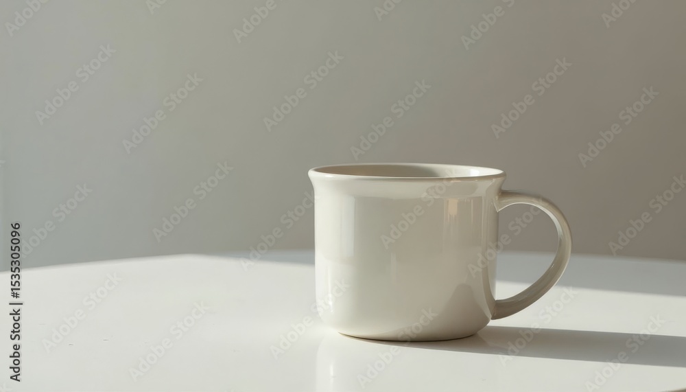 Obraz premium White Mug on Table