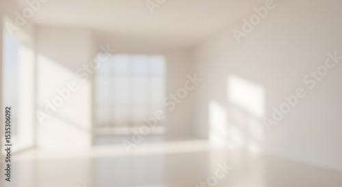 Blurred Abstract Empty Room Interior Photograph