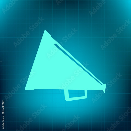 Vector icon on a blue background with a gradient