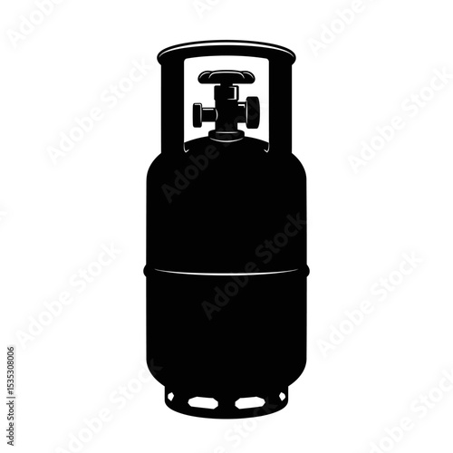 Gas cylinder tanks in various colors and contents, LPG propane butane bottle containers, hydrogen and oxygen gas cylinder fuel