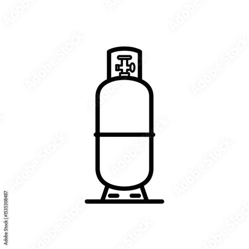 Gas cylinder tanks in various colors and contents, LPG propane butane bottle containers, hydrogen and oxygen gas cylinder fuel