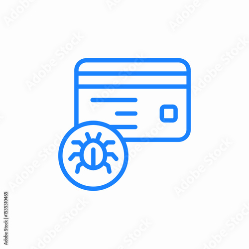 card bug icon sign vector