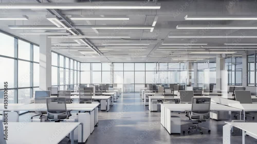 minimalist tech startup office with open-plan workspace and glass partitions minimalist tech startup office with open-plan workspace and glass partitions
