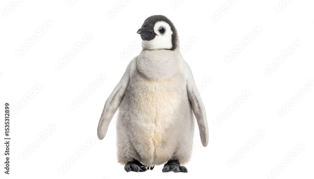 Obraz premium Baby penguin portrait isolated on transparent background