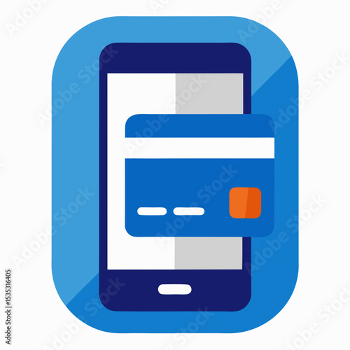 mobile payment icon on white background  .svg