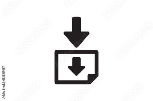 Digital Download silhouette vector with white background