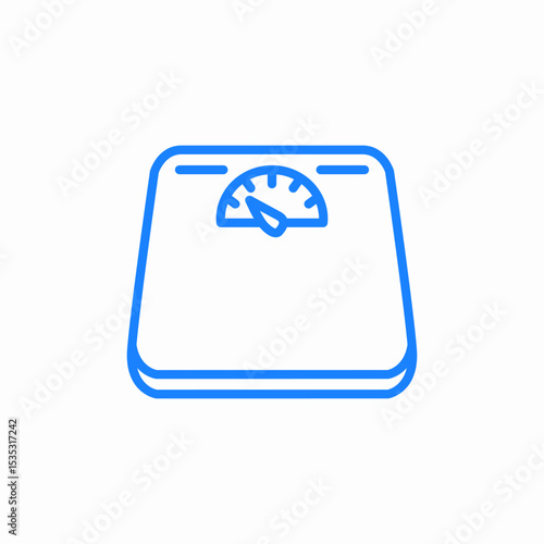 bathroom scale overweight icon sign vector