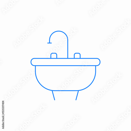 bathroom sink icon sign vector