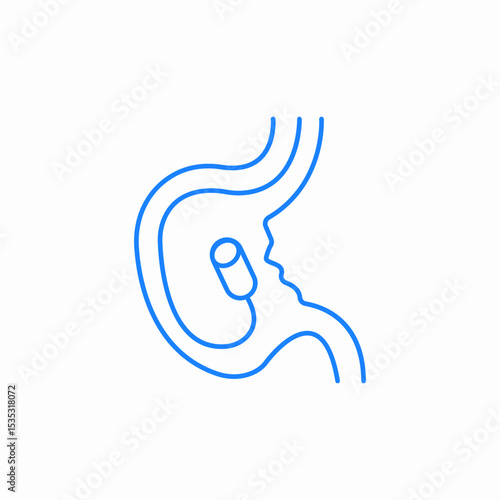 stomach endoscopy icon sign vector