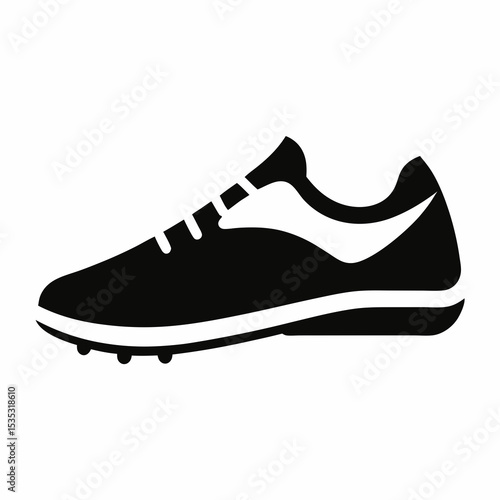 sports shoe icon on white background  .svg