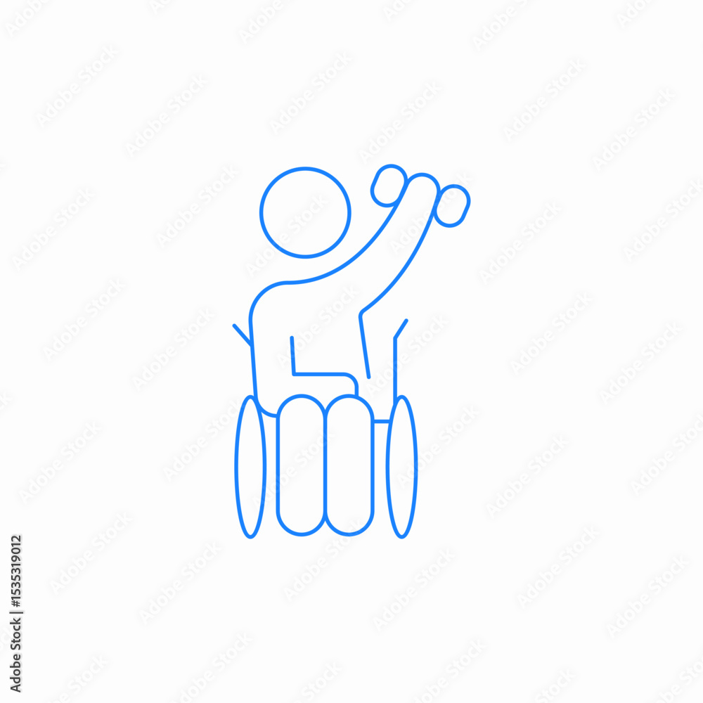 weight training impaired icon sign vector weight training impaired icon sign vector