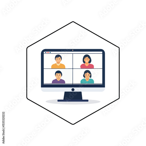 webinar online online meeting icon sign vector