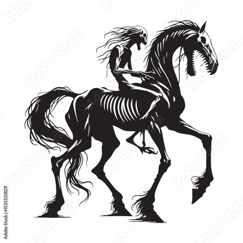 Fearsome Nuckelavee Ancient Demon Shape Silhouette with Stern Demeanor and Hulking Physique - nuckelavee silhouette - nuckelavee vector - silhouette of nuckelavee
