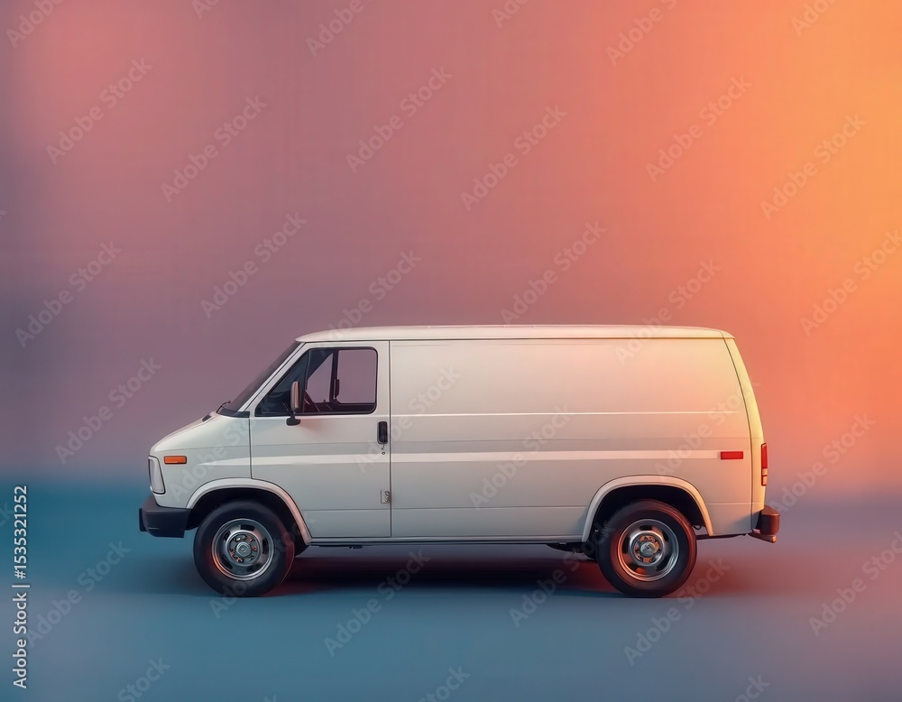 High-resolution mockup of a 1990s cargo van with a clean studio backdrop. Perfect for branding, commercial design, vehicle advertising, and retro-themed marketing. High-resolution mockup of a 1990s cargo van with a clean studio backdrop. Perfect for branding, commercial design, vehicle advertising, and retro-themed marketing.
