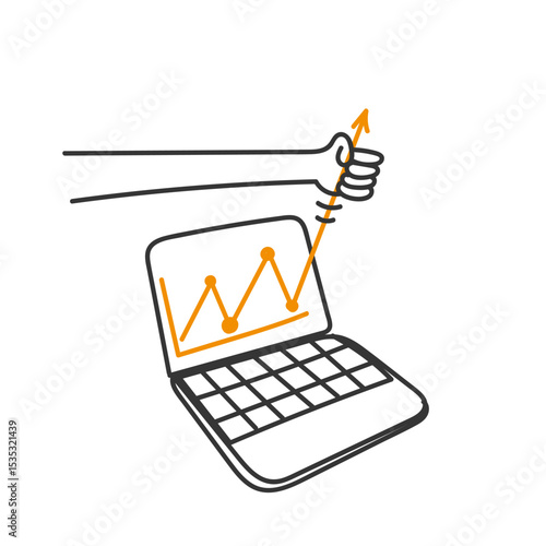hand tries to pull the chart  data up on screen