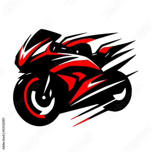 Speeding Sport Bike / Dynamic Motorcycle Illustration