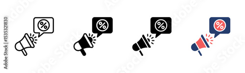 Campaign Boost icon sheet multiple style collection