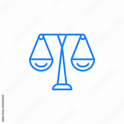 balance scale icon sign vector