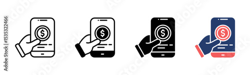 Mobile Payment icon sheet multiple style collection