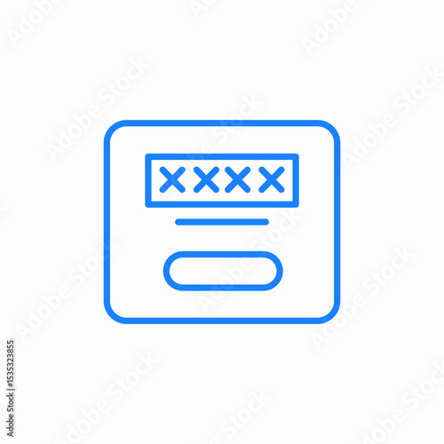 password code icon sign vector