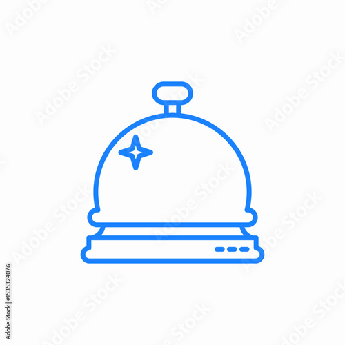 reception bell icon sign vector
