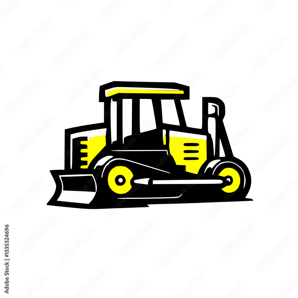 Naklejka premium A smaller wheel loader, suitable for general construction and material handling