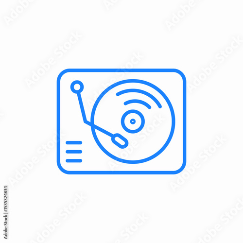 vynil player icon sign vector