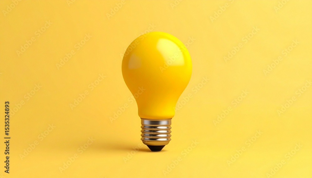 yellow light bulb on yellow background yellow light bulb on yellow background