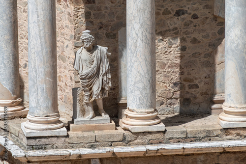 Antiguo teatro romano en el conjunto arqueológico de Mérida, Extremadura
