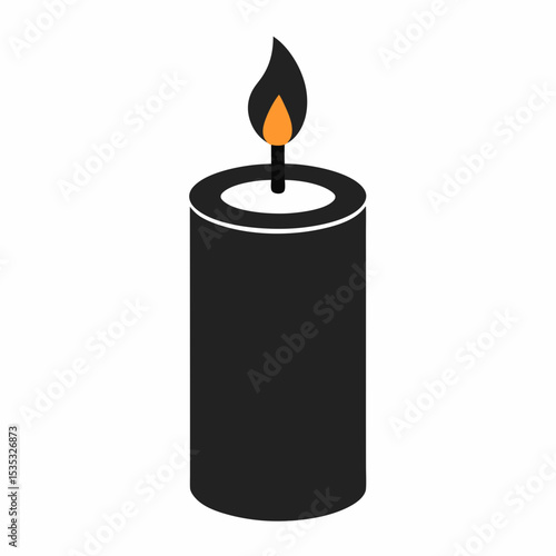 burning candle vector illustration