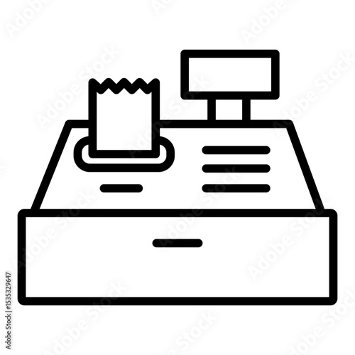 Cashier machine icon