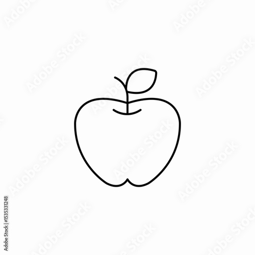 apple fruit icon sign vector