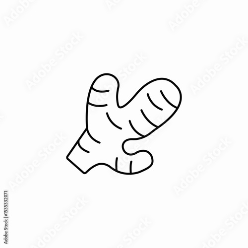 ginger root spice icon sign vector