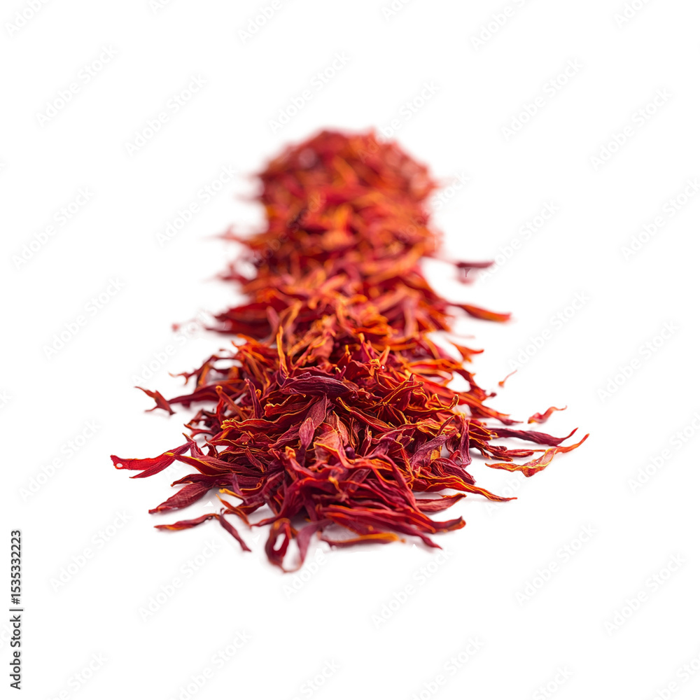 Naklejka premium few saffron threads scattered in a line random png